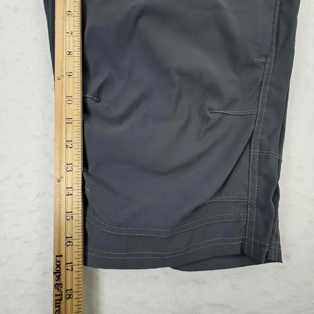 Kuhl Cargo Shorts Mens 36 Gray Stretch 17 Inseam Hiking Outdoor Travel